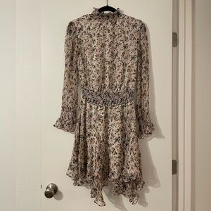 AllSaints Floral Long Sleeve Dress